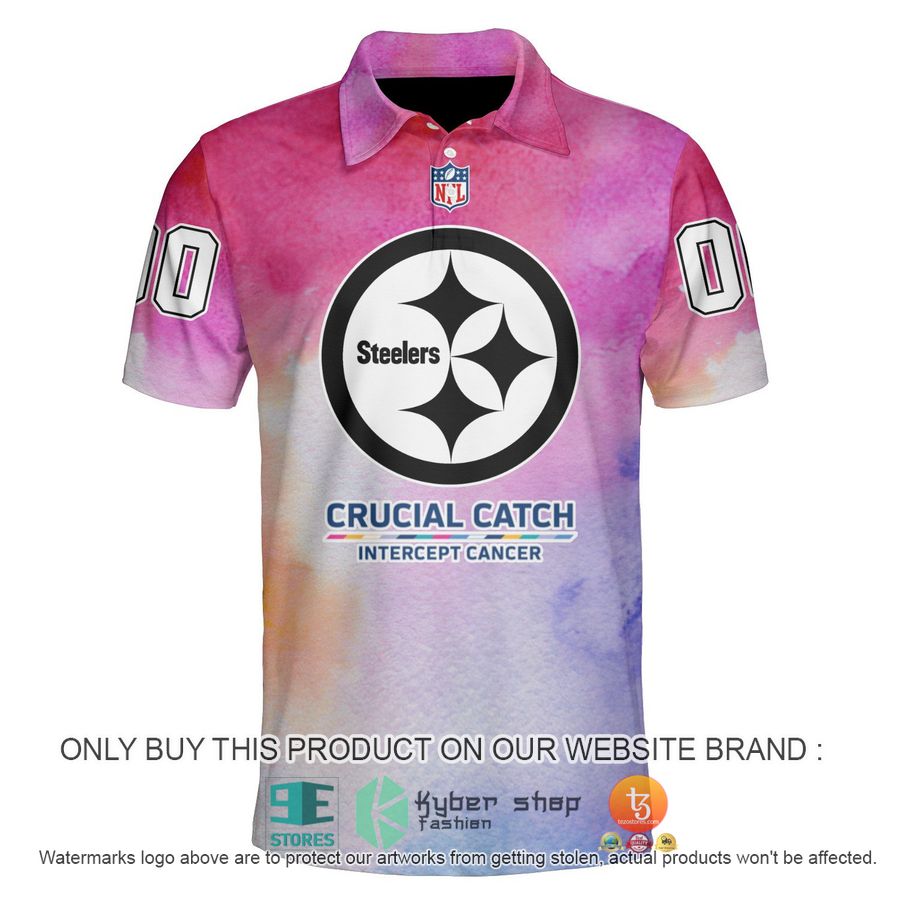 HOT NFL Pittsburgh Steelers Crucial Catch Personalized Polo Shirt 5 personalized pittsburgh steelers crucial catch polo shirt 1 79052