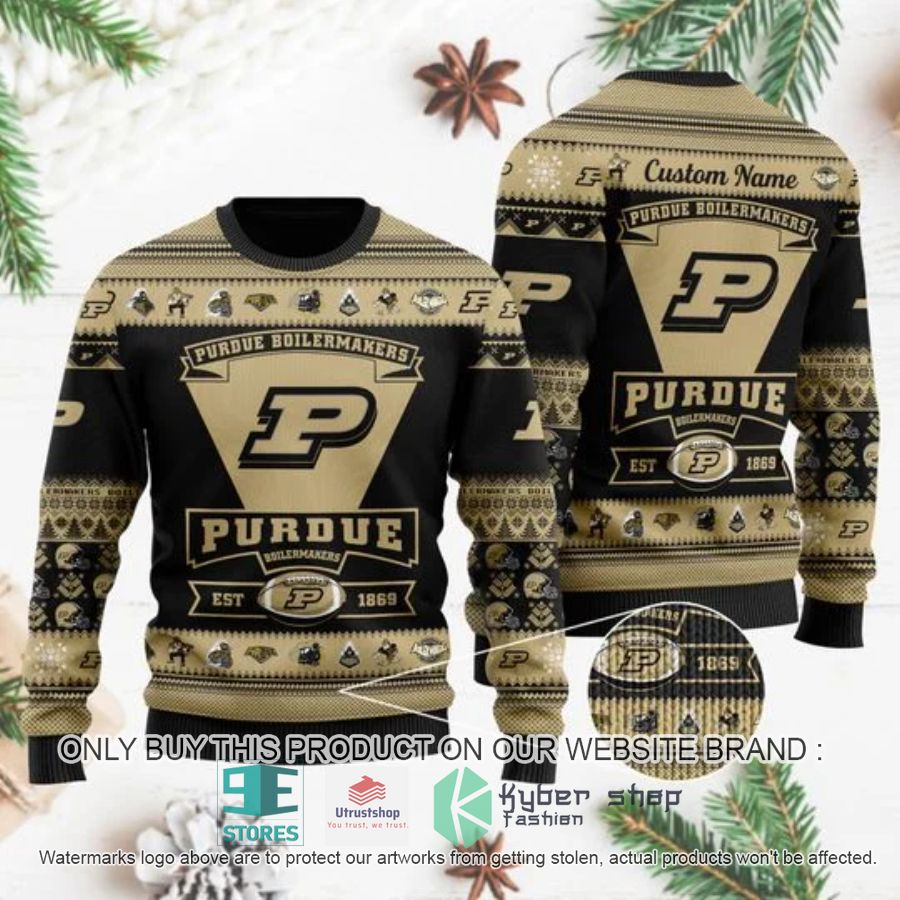 personalized purdue boilermakers football ugly chrisrtmas sweater 1 98425