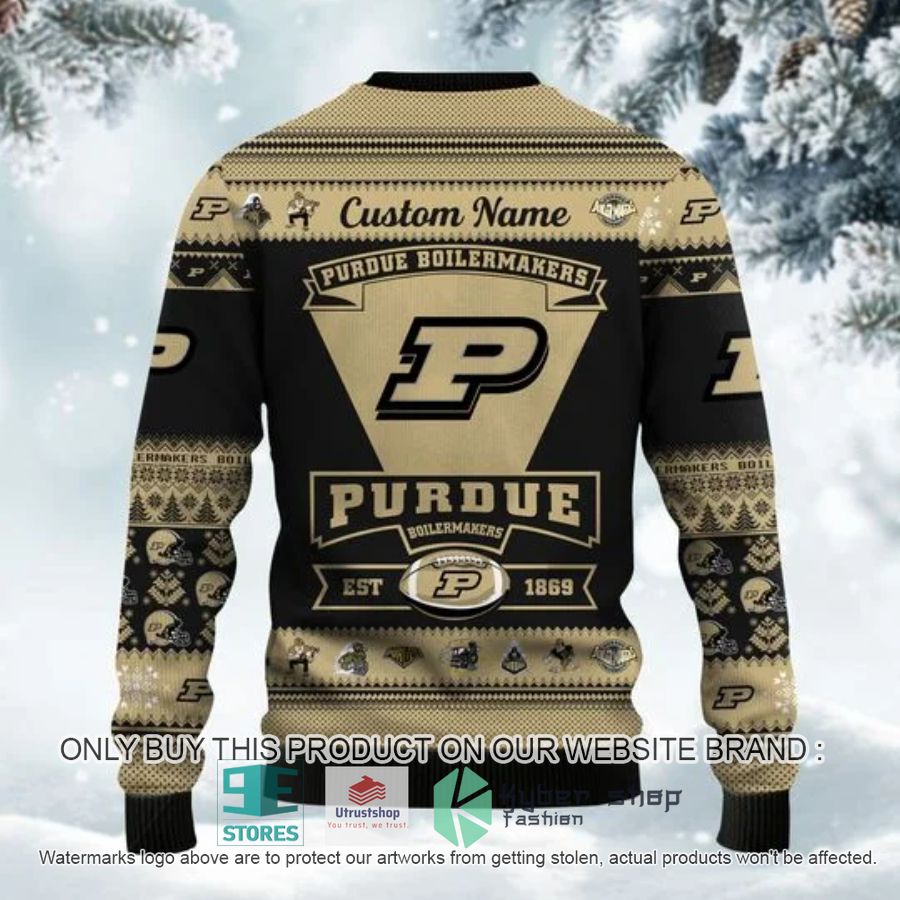 NEW Personalized Purdue Boilermakers Football Ugly Sweater 4 personalized purdue boilermakers football ugly chrisrtmas sweater 4 21774