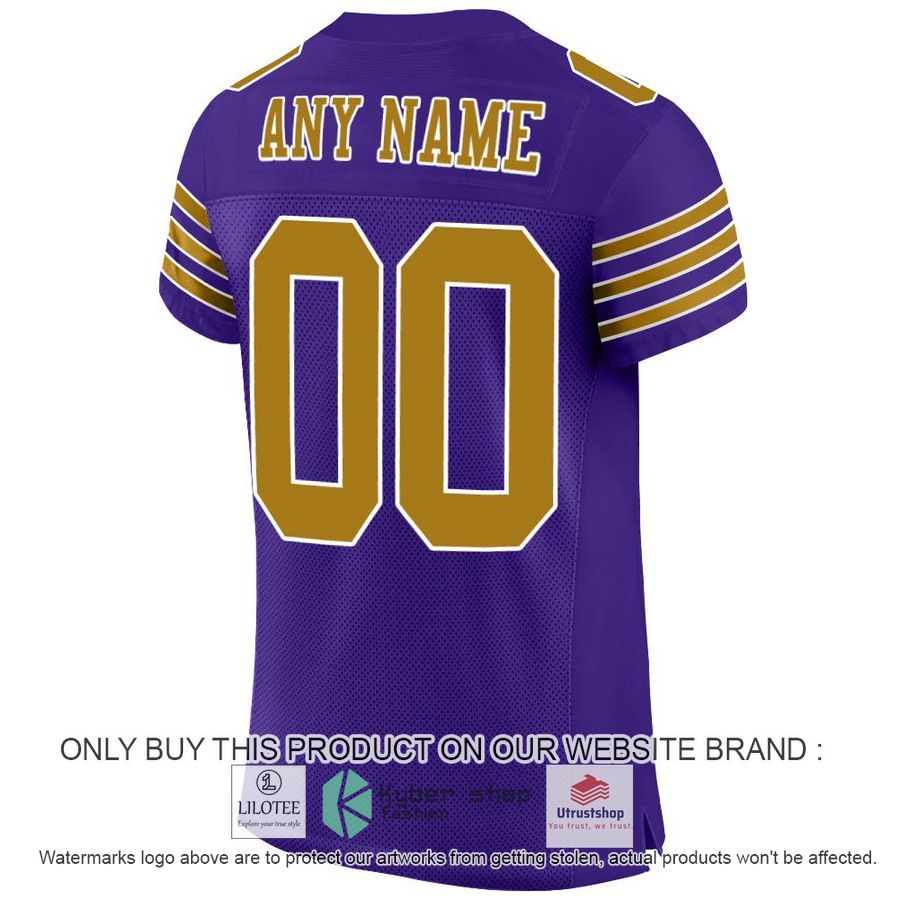 NEW Purple Old Gold-White CUSTOM Football Shirt 3 personalized purple old gold white football jersey 3 53494