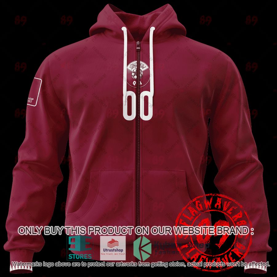 NEW Personalized Quatar Home World Cup 2022 Hoodie, Shirt 3 personalized quatar home jersey world cup 2022 shirt hoodie 3 5346