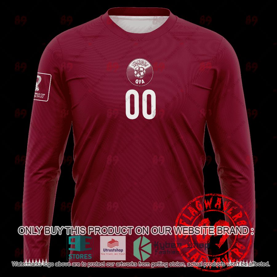 NEW Personalized Quatar Home World Cup 2022 Hoodie, Shirt 6 personalized quatar home jersey world cup 2022 shirt hoodie 6 97918
