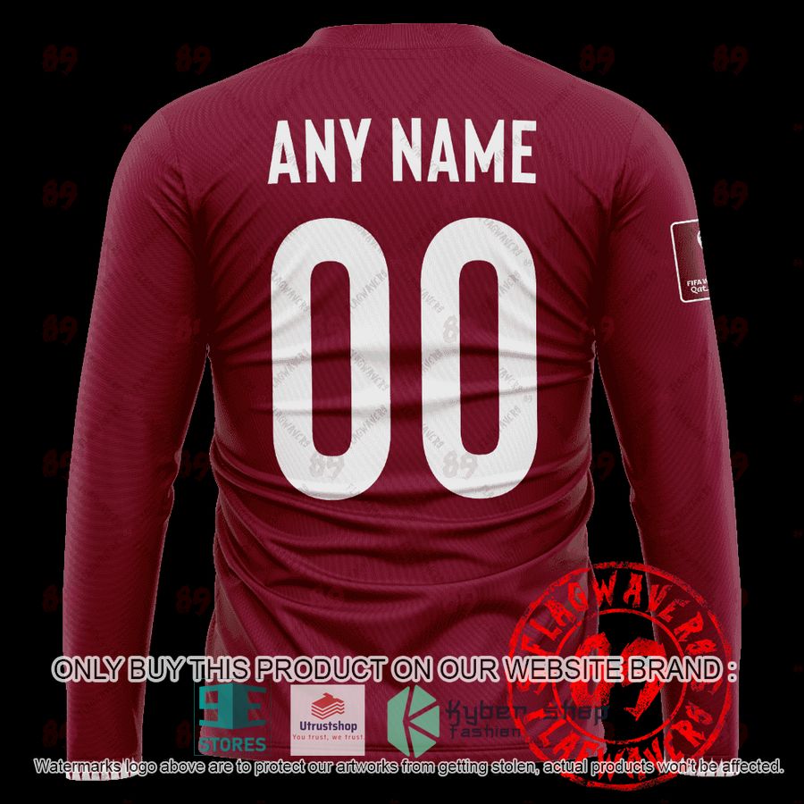 NEW Personalized Quatar Home World Cup 2022 Hoodie, Shirt 7 personalized quatar home jersey world cup 2022 shirt hoodie 7 33252