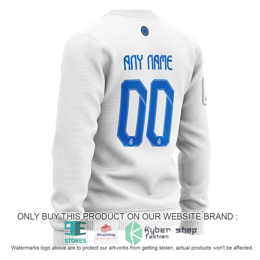 NEW Personalized Real Madrid FC La Liga white Sweater 3 personalized real madrid fc la liga emirates fly better white sweater 3 8327