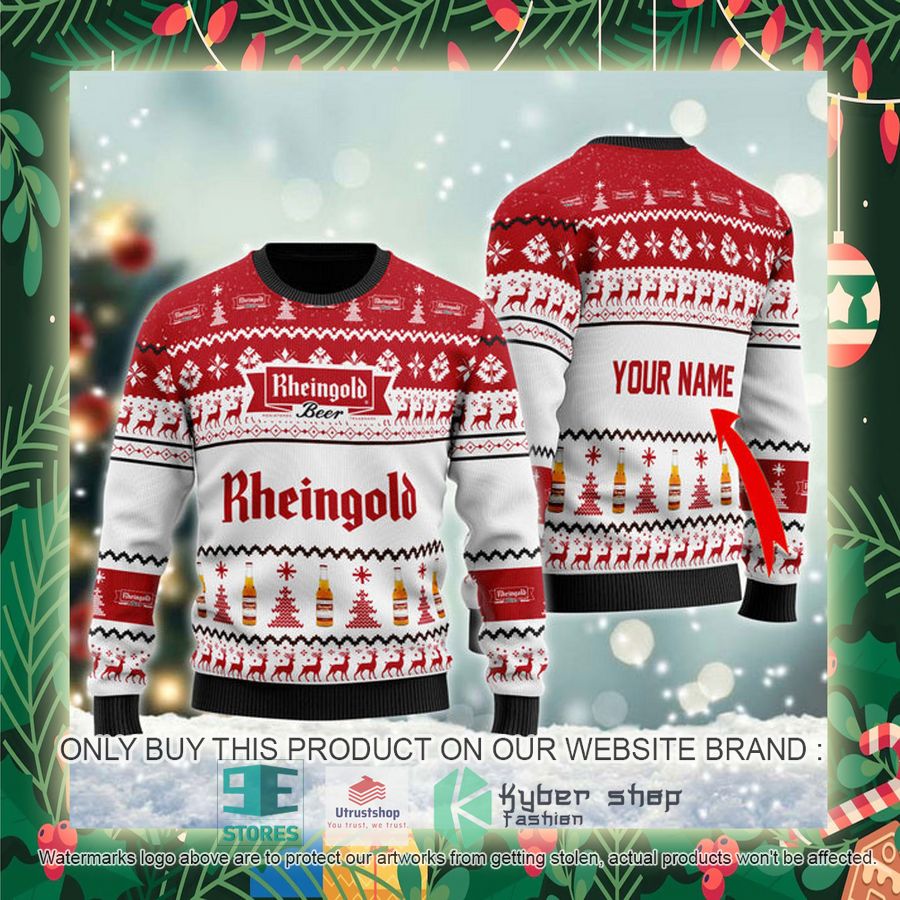 personalized rheingold beer ugly christmas sweater 2 79822