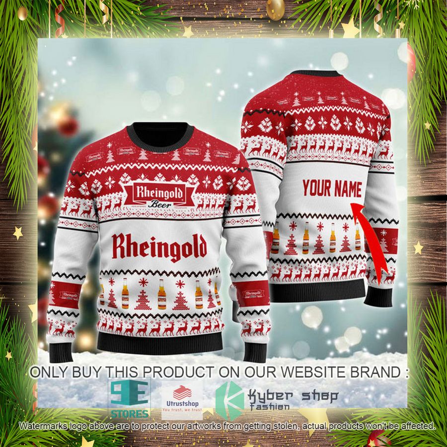 NEW Personalized Rheingold Beer Christmas Ugly Sweater 4 personalized rheingold beer ugly christmas sweater 4 61507