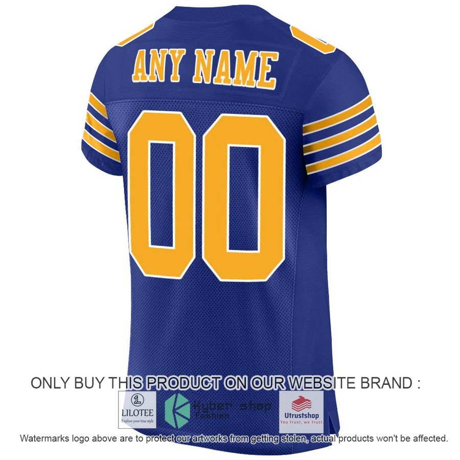 NEW Royal Gold White CUSTOM Football Shirt 3 personalized royal gold white football jersey 3 27744