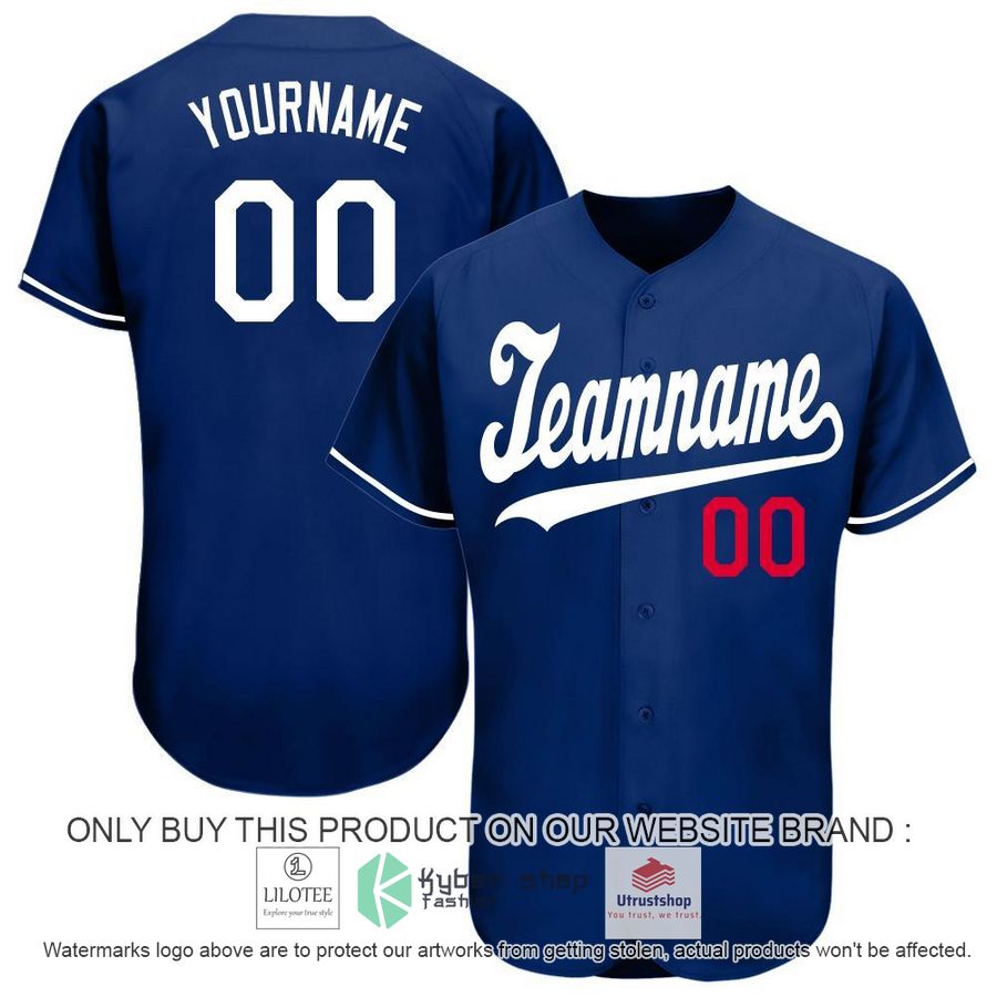 personalized royal red white baseball jersey 1 10192