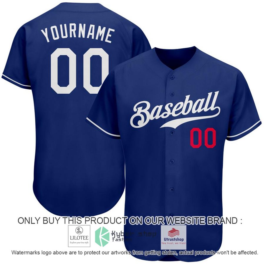 personalized royal white red baseball jersey 1 91432