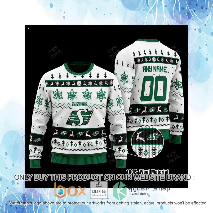 Personalized Saskatchewan Roughriders White Wool Sweater 4 personalized saskatchewan roughriders white wool sweater 4 20202
