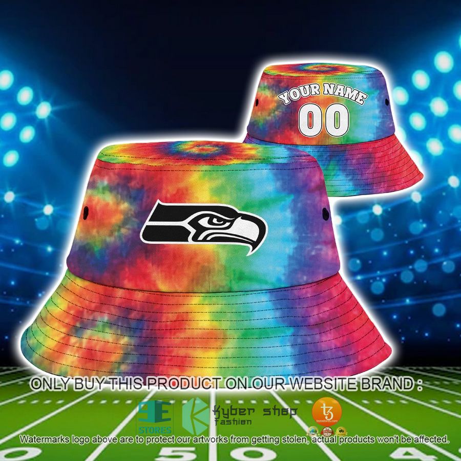 personalized seattle seahawks crucial catch b bucket hat cap 1 21784