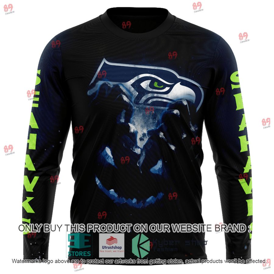 NEW Personalized Seattle Seahawks Pumpkin Head Halloween Hoodie, Shirt 6 personalized seattle seahawks pumpkin head halloween shirt hoodie 6 34469