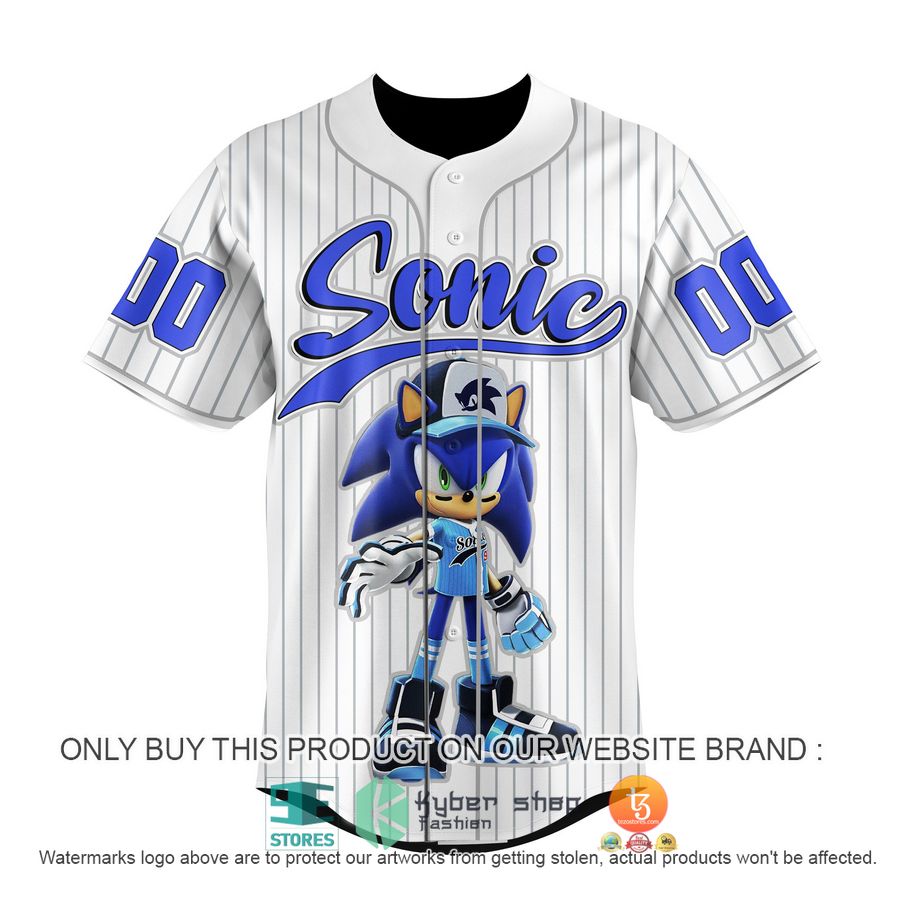 HOT Personalized Sonic White Baseball Jersey 2 personalized sonic white baseball jersey 2 72117