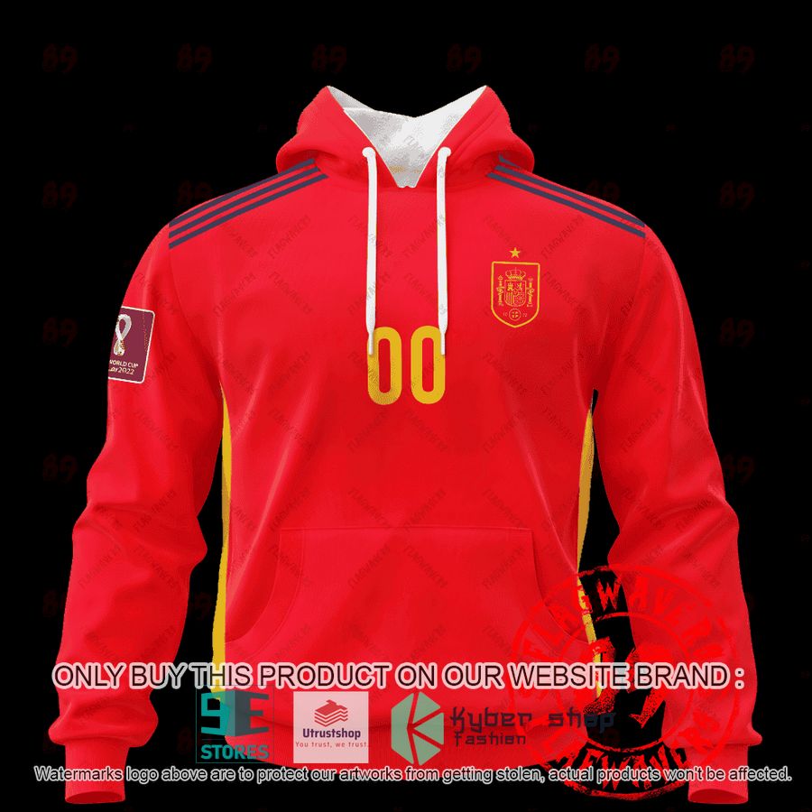 NEW Personalized Spain Home World Cup 2022 Hoodie, Shirt 15 personalized spain home jersey world cup 2022 shirt hoodie 1 67660