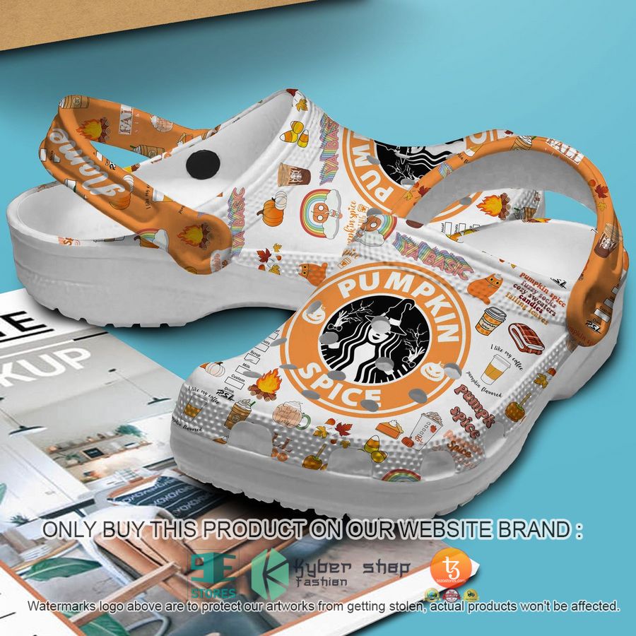 personalized starbucks pumpkin crocband shoes 2 76172