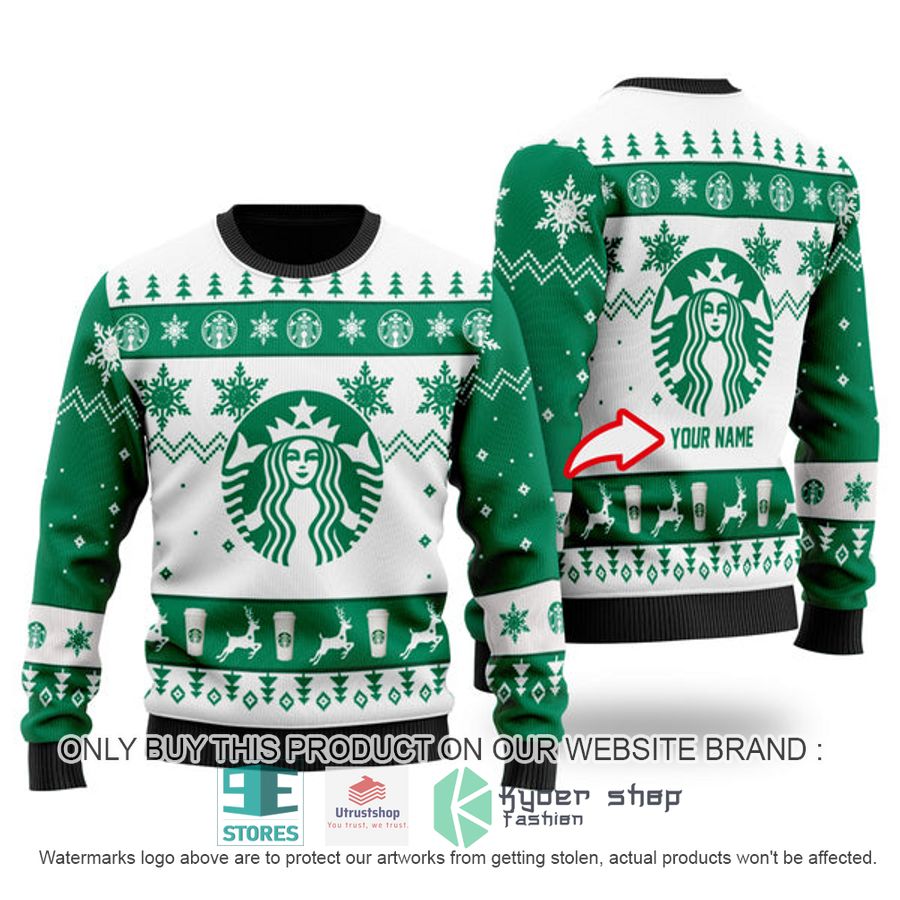 personalized starbucks ugly christmas sweater 1 61195