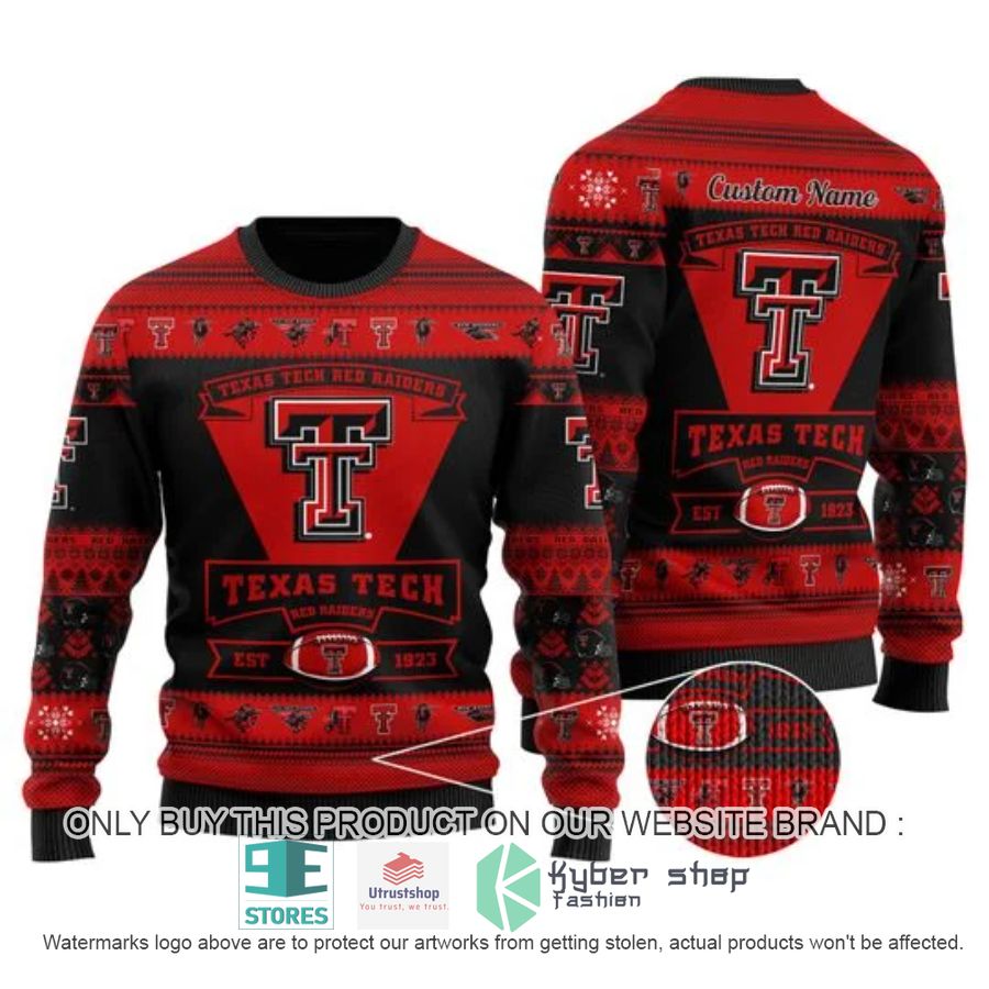 personalized texas tech red raiders football ugly chrisrtmas sweater 1 14996