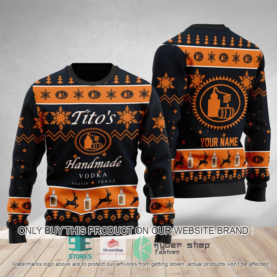 personalized titos vodka ugly christmas sweater 1 94088