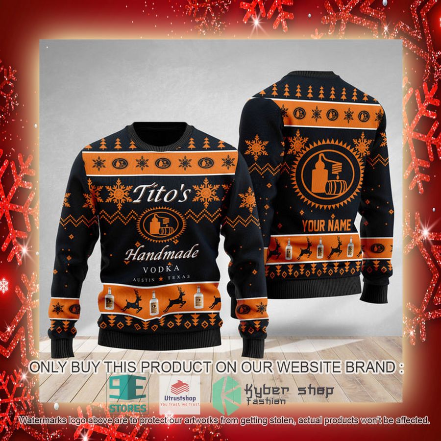 NEW Personalized Tito's Vodka Christmas Ugly Sweater 3 personalized titos vodka ugly christmas sweater 3 3669