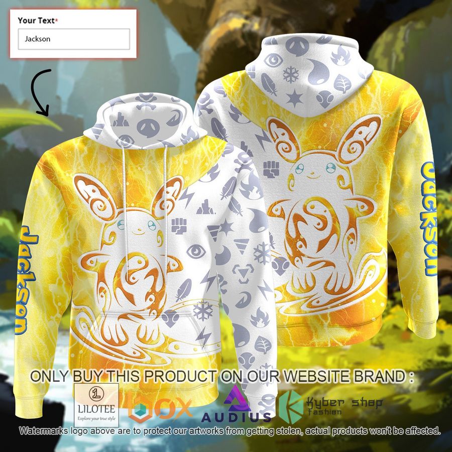 personalized tribal alolan raichu custom 3d hoodie 1 31320