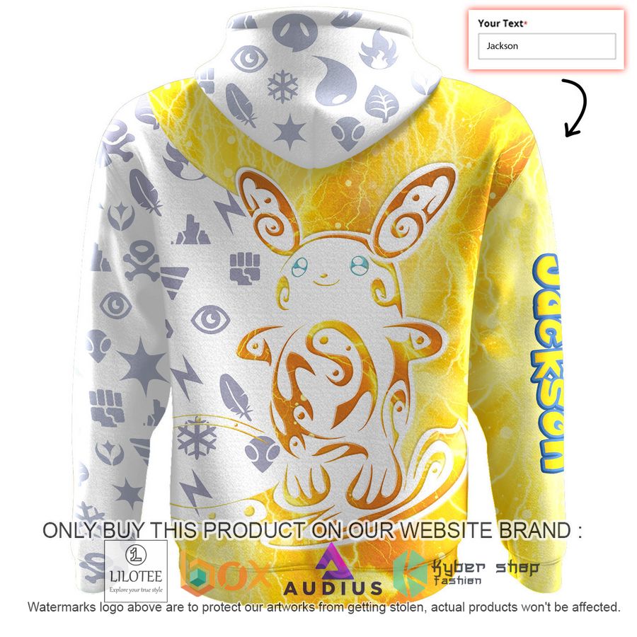 personalized tribal alolan raichu custom 3d hoodie 2 19079