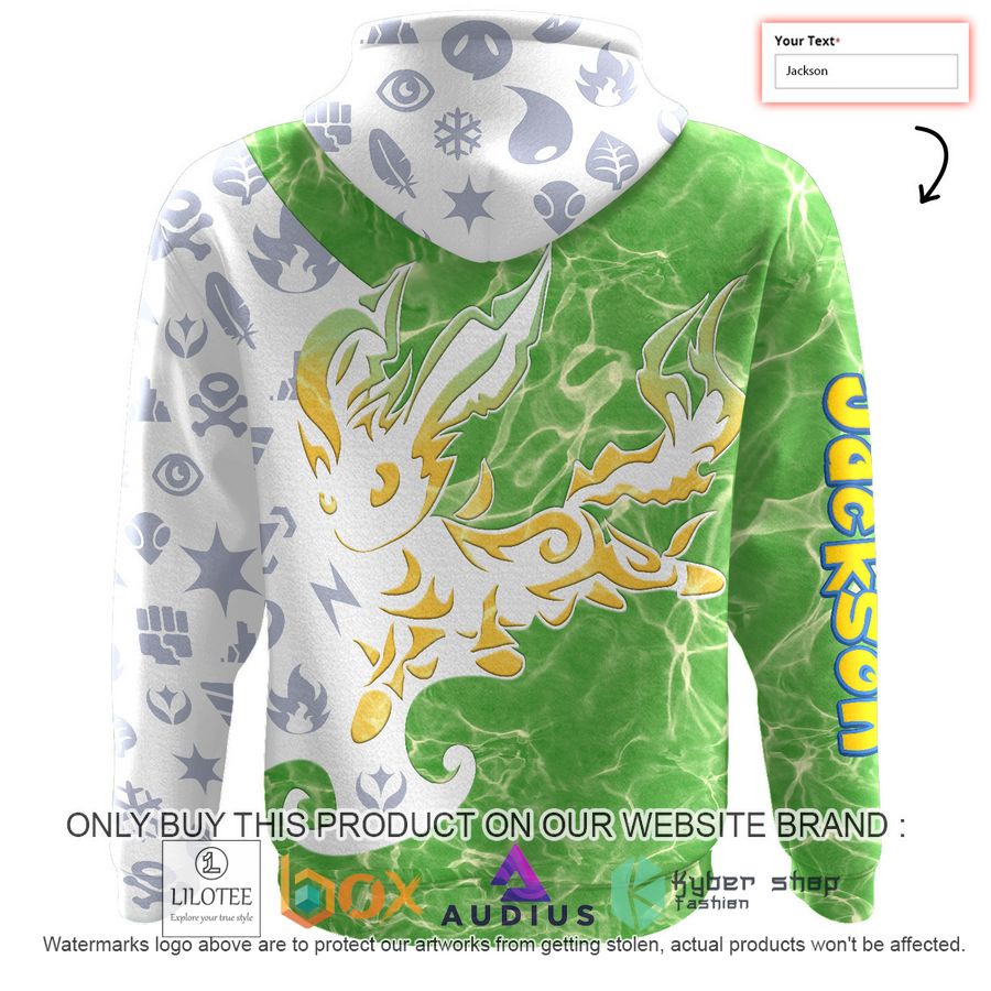 personalized tribal eevee leafeon custom 3d hoodie 2 53755