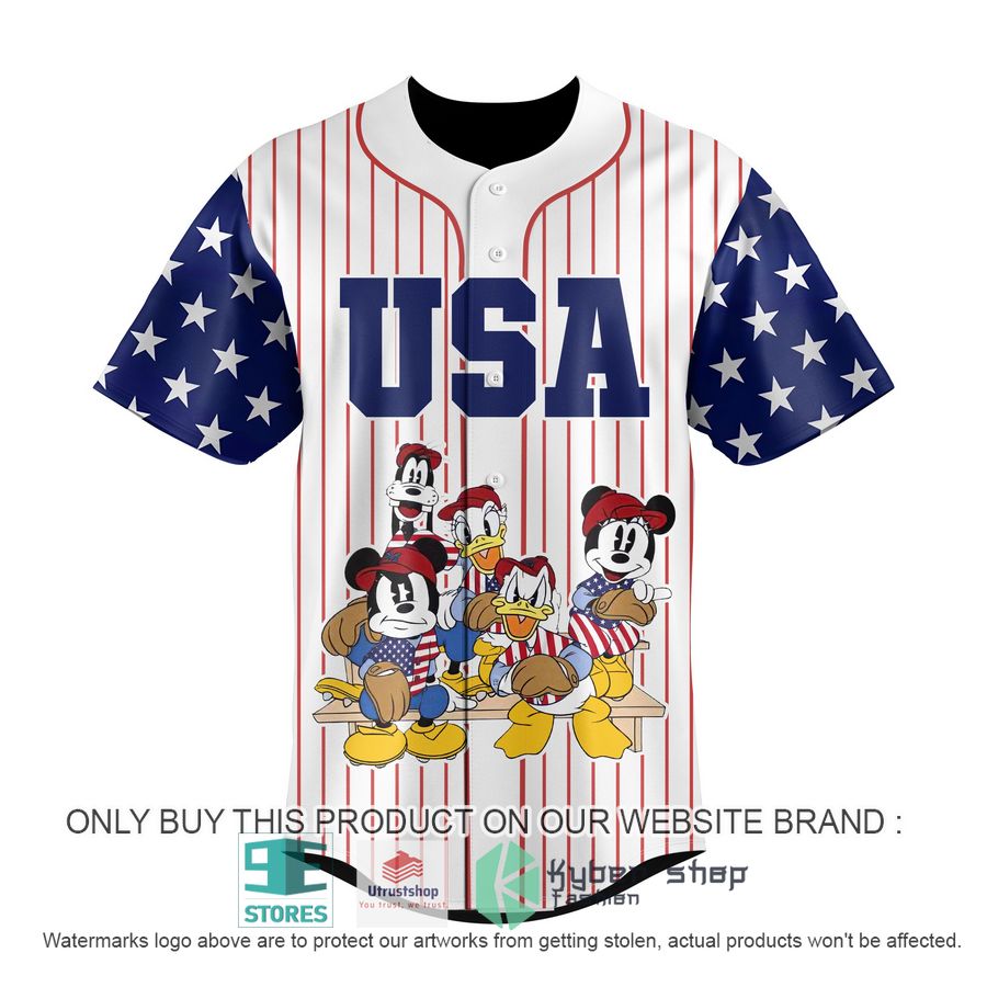 NEW USA Mickey Mouse and friends striped Baseball Shirt 2 personalized usa mickey mouse and friends striped baseball jersey 2 82150