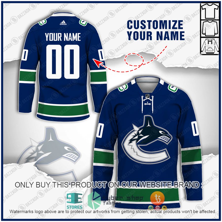 personalized vancouver canucks nhl hockey jersey 1 89745