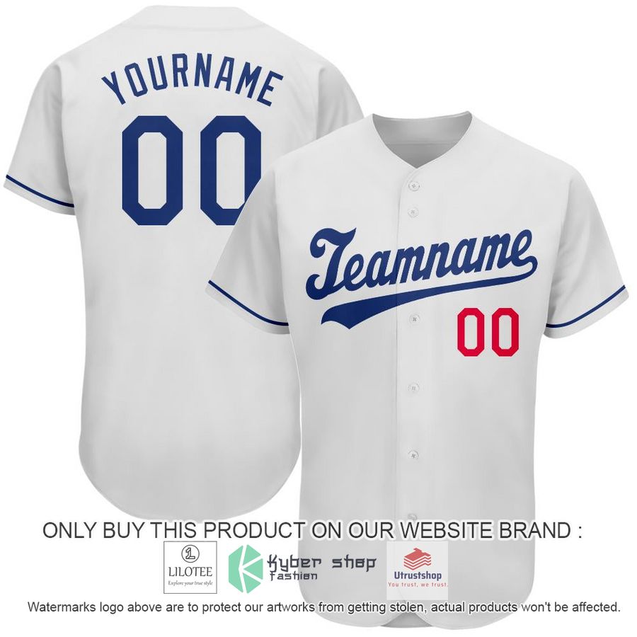 personalized white red royal baseball jersey 1 86611