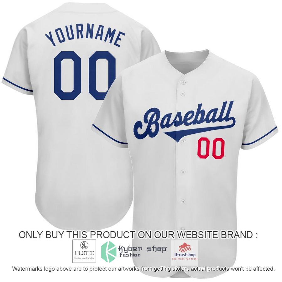 personalized white royal red baseball jersey 1 63439
