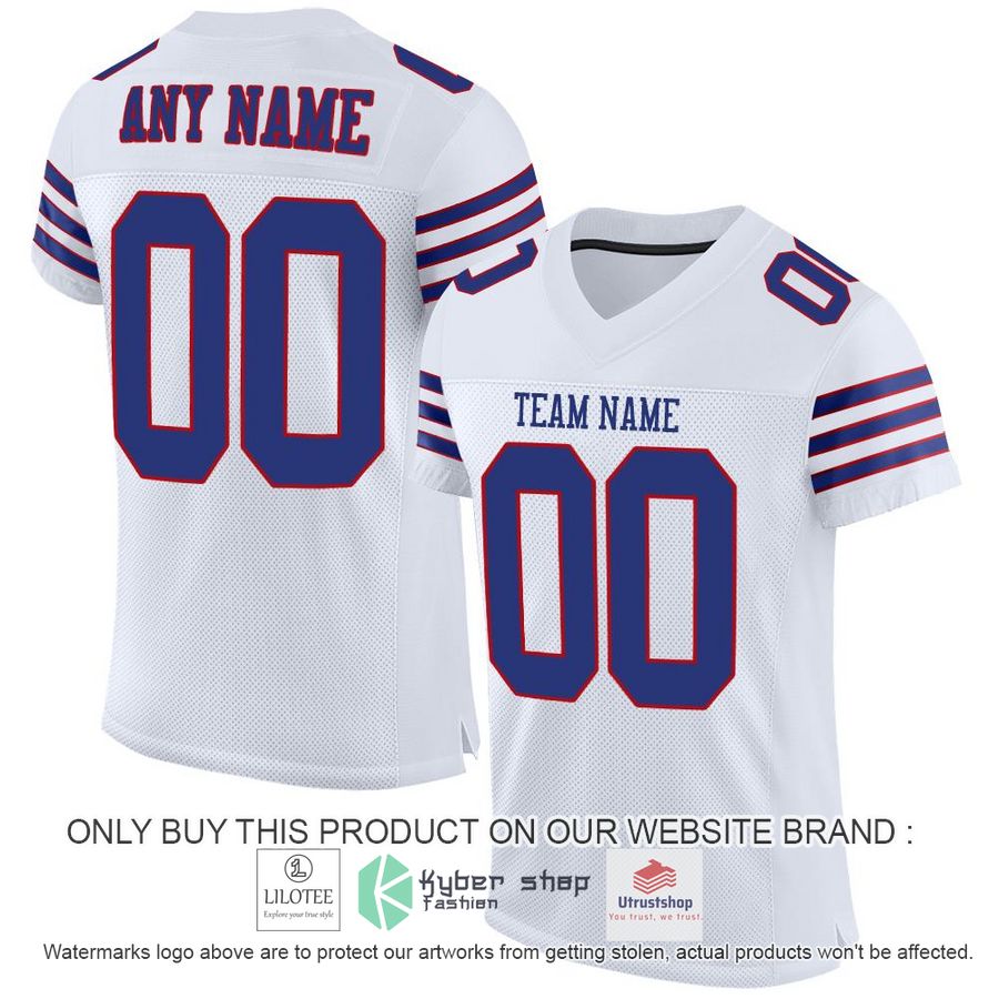 personalized white royal red football jersey 1 77880