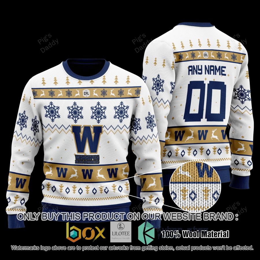 personalized winnipeg blue bombers wool sweater 1 98391