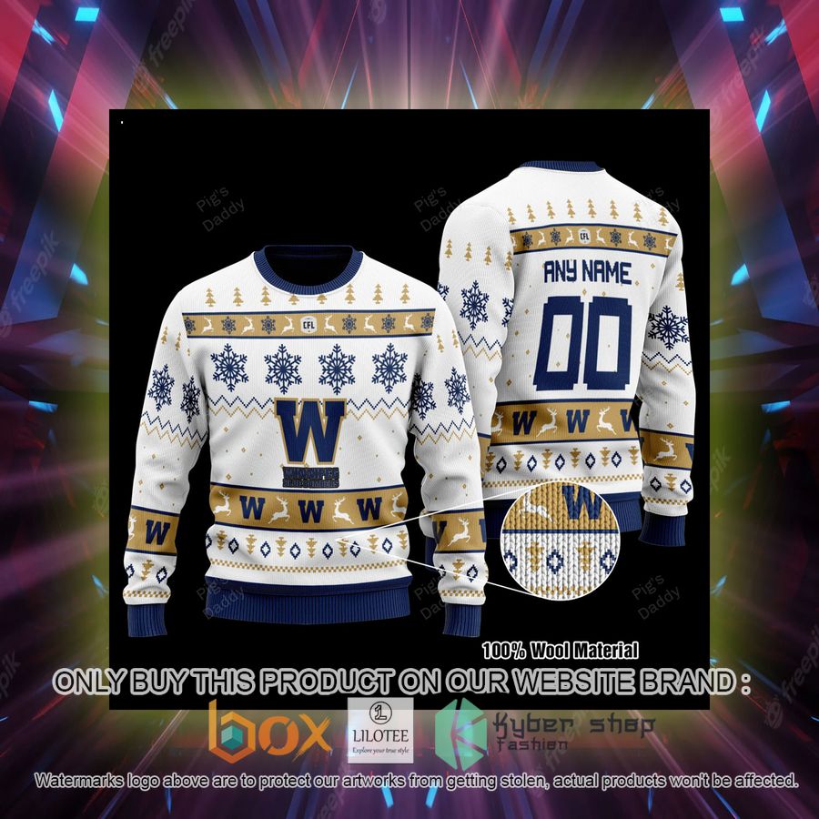 personalized winnipeg blue bombers wool sweater 2 90996