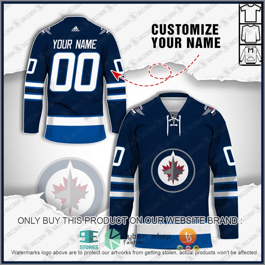 personalized winnipeg jets nhl hockey jersey 1 5010