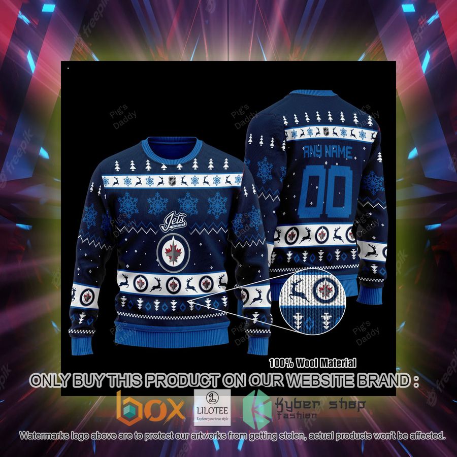 personalized winnipeg jets wool sweater 2 87220