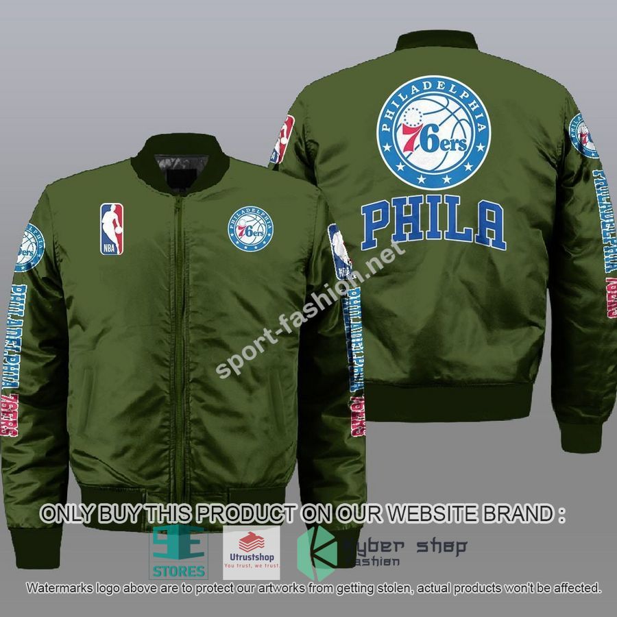 NEW Philadelphia 76Ers Bomber Jacket 3 philadelphia 76ers nba bomber jacket 3 6525