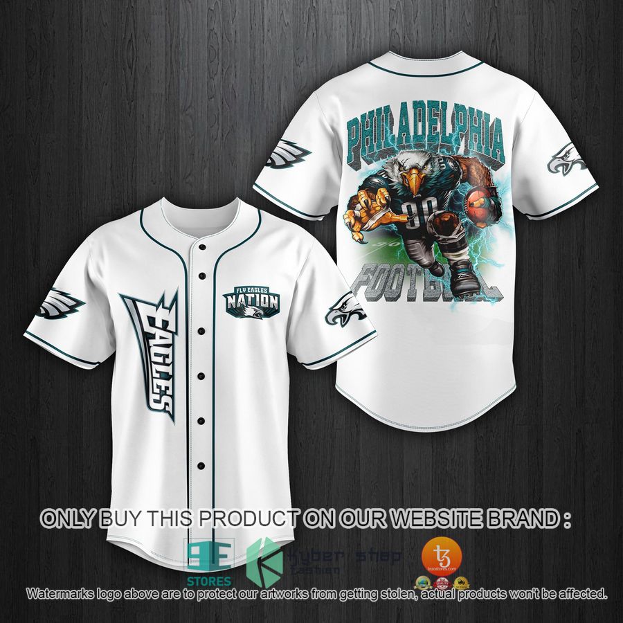 philadelphia eagles fly eagle nation baseball jersey 1 54273