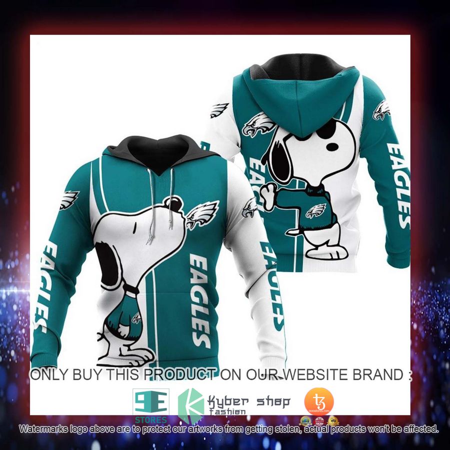 HOT Philadelphia Eagles Snoopy 3D Over Printed Hoodie 4 philadelphia eagles snoopy hoodie 4 38668