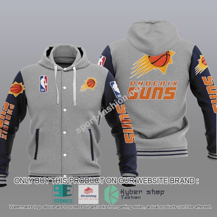 phoenix suns nba baseball hoodie jacket 2 11630