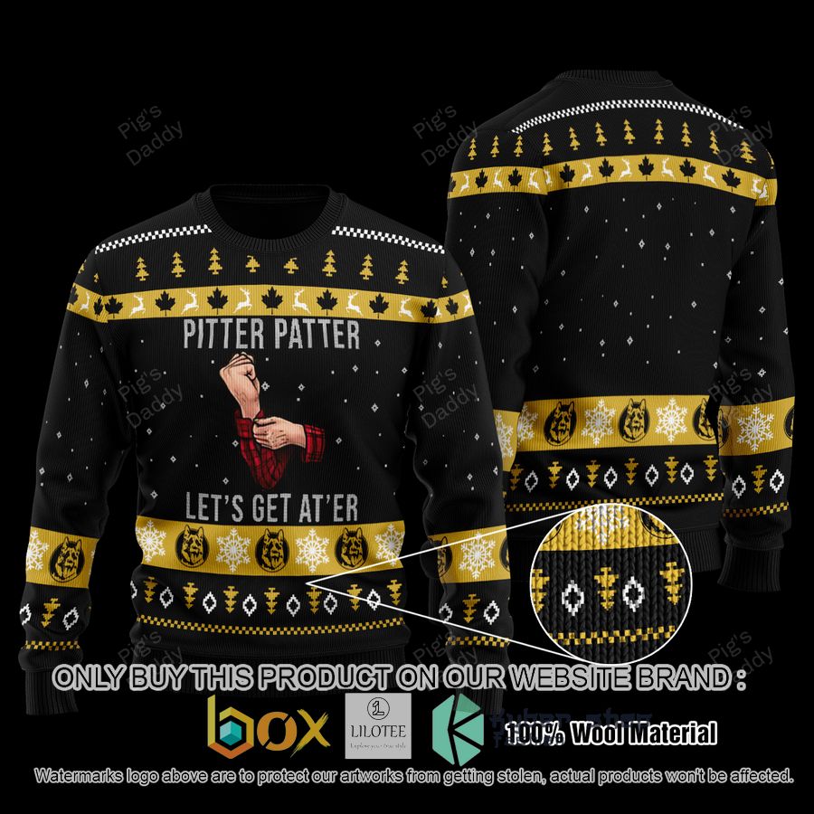 pitter patter lets get at er black wool sweater 1 62149