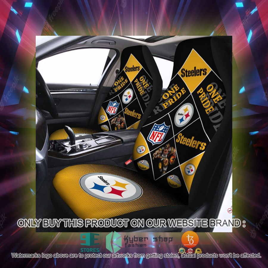 pittsburgh steelers one pride car seat covers 2 35547