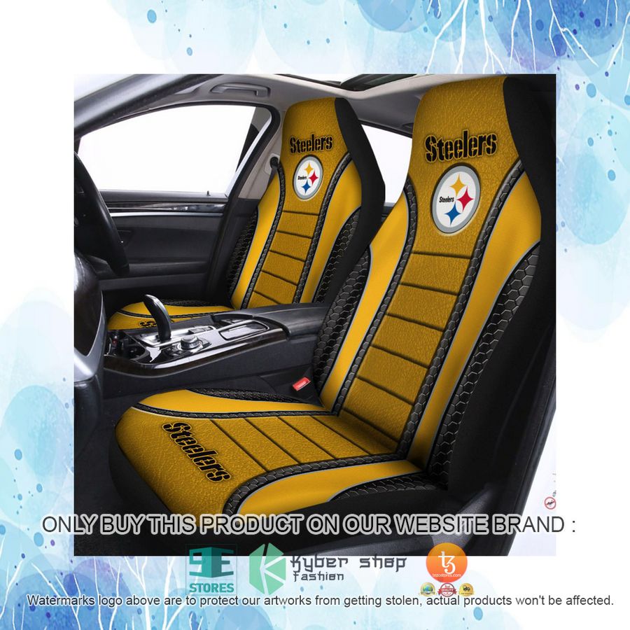 HOT Pittsburgh Steelers Yellow Car Seat Covers 4 pittsburgh steelers yellow car seat covers 4 15074