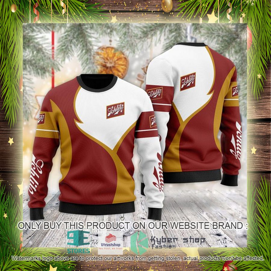 NEW Plain Multicolor Textured Schlitz Beer Christmas Ugly Sweater 4 plain multicolor textured schlitz beer ugly christmas sweater 4 31514