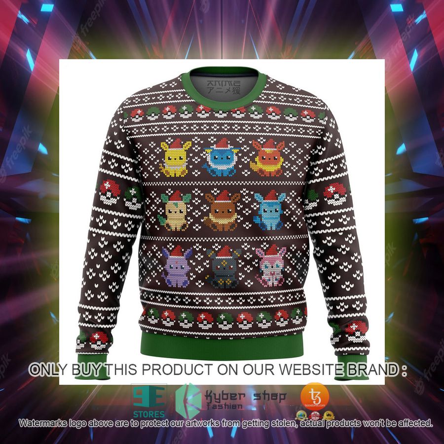 pokemon eeveelution knitted wool sweater 2 55695