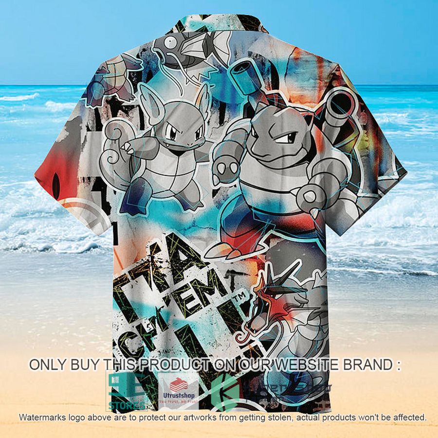 NEW Pokemon Squirtle Evolution Graffiti Hawaii Shirt 2 pokemon squirtle evolution graffiti hawaiian shirt 2 84337