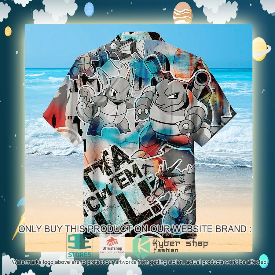 NEW Pokemon Squirtle Evolution Graffiti Hawaii Shirt 4 pokemon squirtle evolution graffiti hawaiian shirt 4 75985