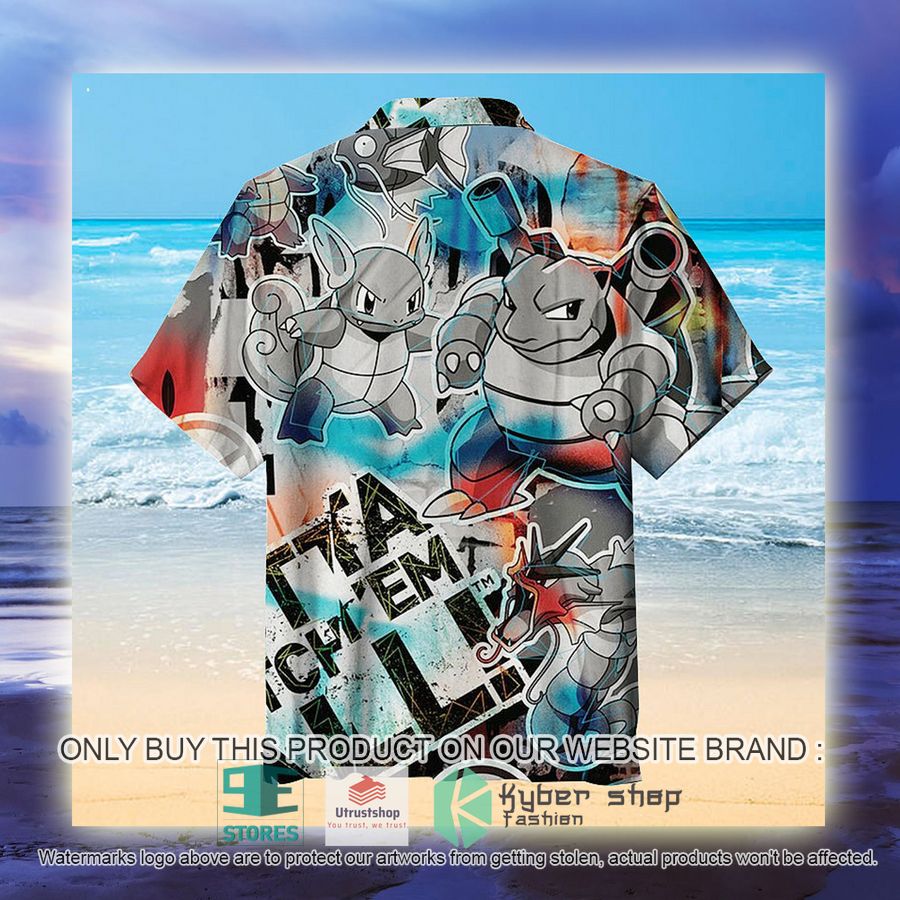 NEW Pokemon Squirtle Evolution Graffiti Hawaii Shirt 6 pokemon squirtle evolution graffiti hawaiian shirt 6 3210
