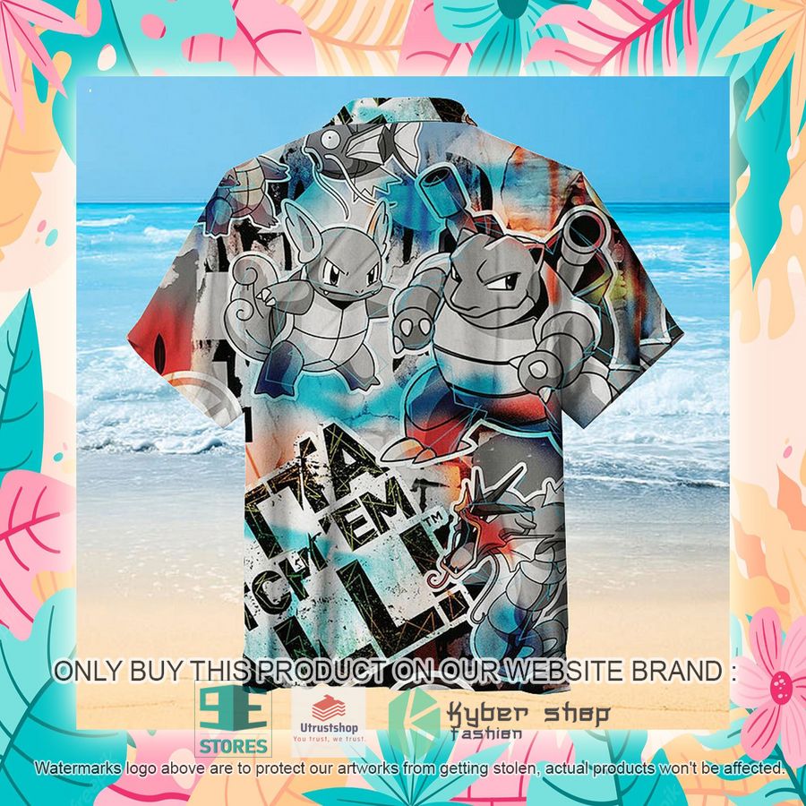 NEW Pokemon Squirtle Evolution Graffiti Hawaii Shirt 8 pokemon squirtle evolution graffiti hawaiian shirt 8 36279