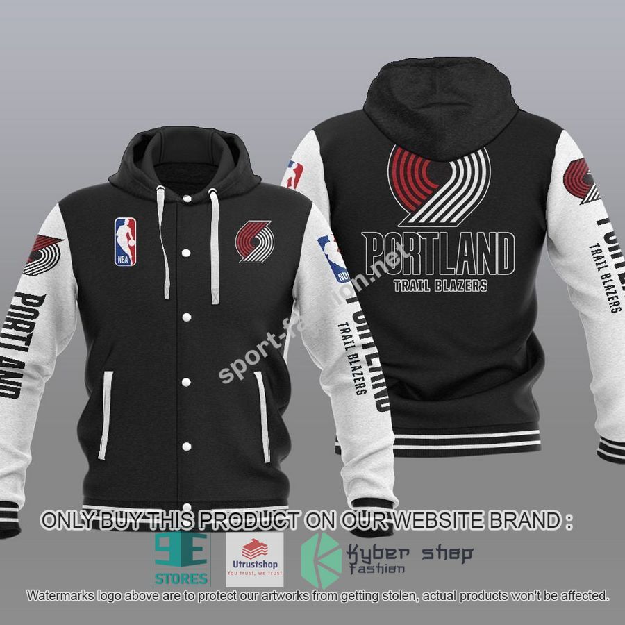 portland trail blazers nba baseball hoodie jacket 1 41303