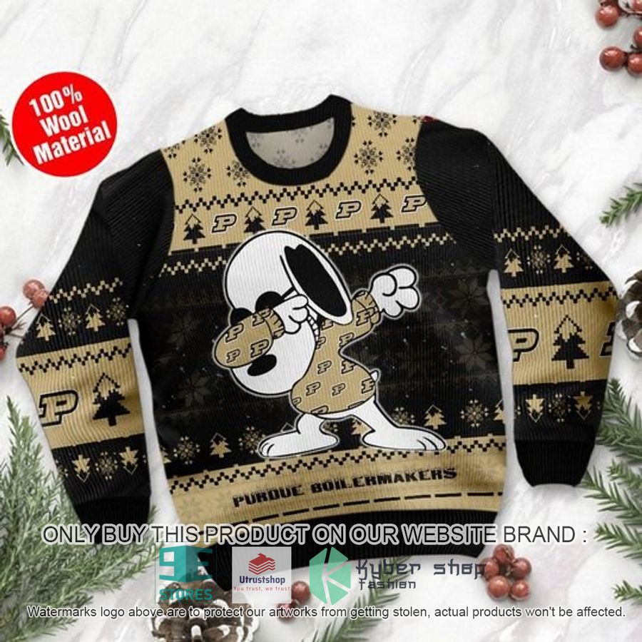 purdue boilermakers snoopy dabbing ugly chrisrtmas sweater 2 78107